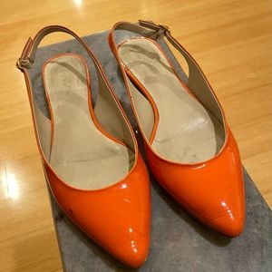 Boden Orange Slingback Flats 39